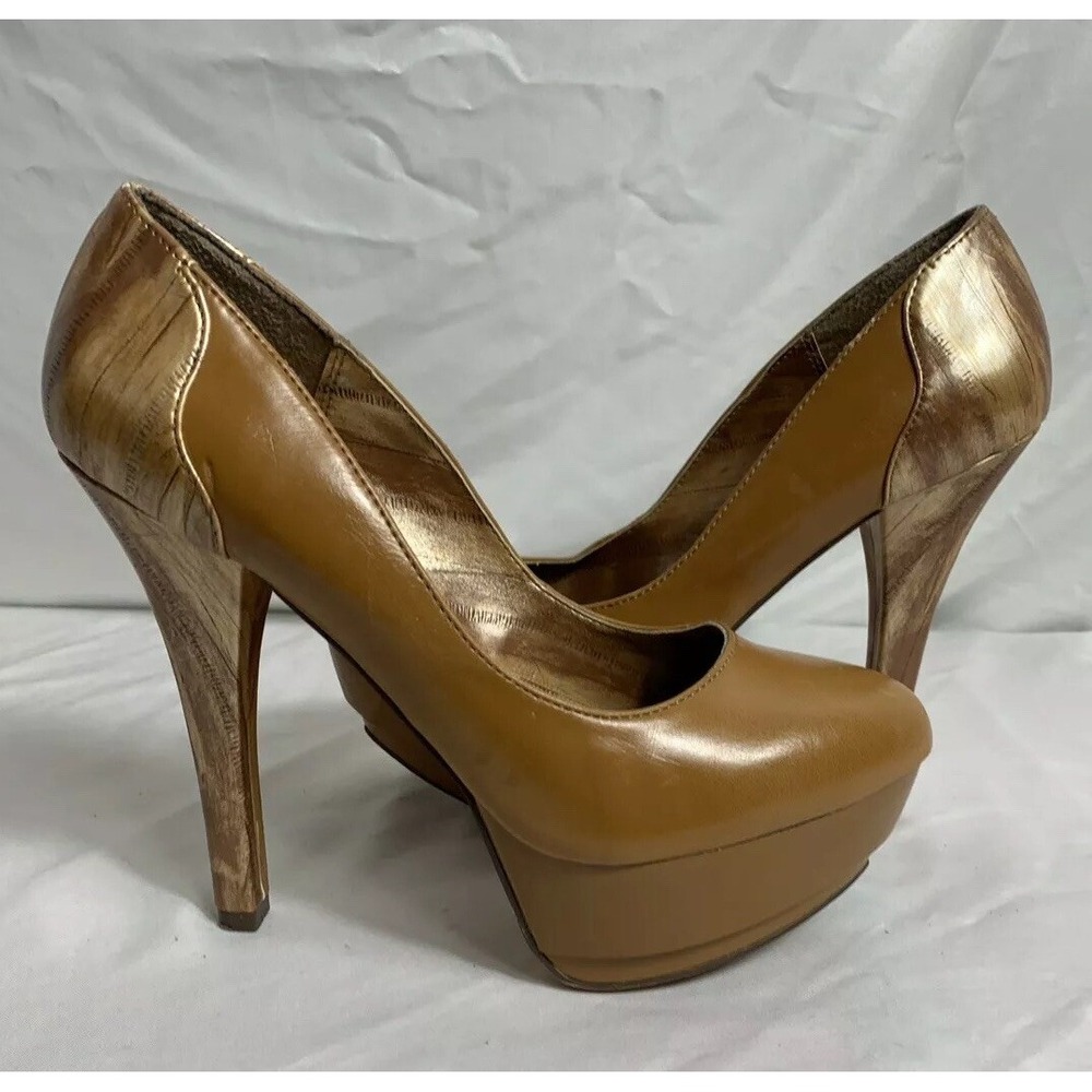 Michael Antonio Women's‎ Size 8.5 shoes 5 inch Heels Beige / Brown